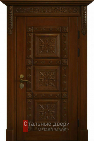 Стальная дверь Парадная дверь №375 с отделкой Массив дуба