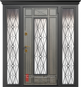 Входные двери МДФ в Бронницах «Двери МДФ со стеклом»