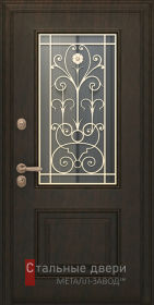 Стальная дверь Металлическая дверь с терморазрывом и окном №11 с отделкой МДФ ПВХ