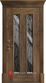 Стальная дверь Дверь входная с терморазрывом с ковкой №1 с отделкой МДФ ПВХ