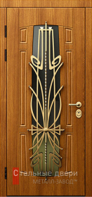 Стальная дверь Дверь с ковкой №9 с отделкой МДФ ПВХ