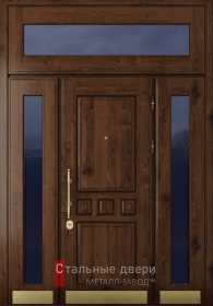 Стальная дверь С фрамугой №14 с отделкой МДФ ПВХ