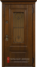Стальная дверь Дверь с стеклом №13 с отделкой МДФ ПВХ