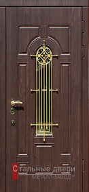 Стальная дверь Дверь с ковкой №6 с отделкой МДФ ПВХ
